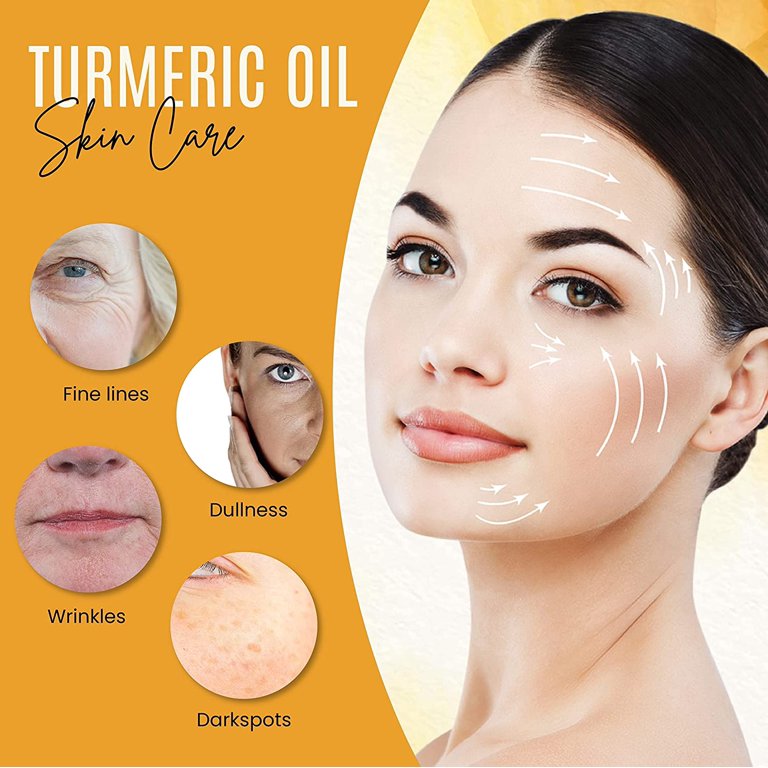 Dermaxgen Turmeric Oil + Organic Moisturizer & Reduce Acne, Clear skin Tone, Hydrate Dull & Dry Skin, Anti Aging Skin Care Glow Oil for Face, Neck & Eye