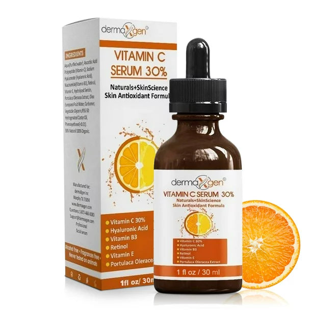 Pure Vitamin C 20% Anti Aging Serum, Hyaluronic Acid, Vitamin A and Vitamin E Anti wrinkle rejuvenator- 2 fl oz