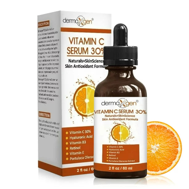 Pure Vitamin C 20% Anti Aging Serum, Hyaluronic Acid, Vitamin A and Vitamin E Anti wrinkle rejuvenator- 2 fl oz