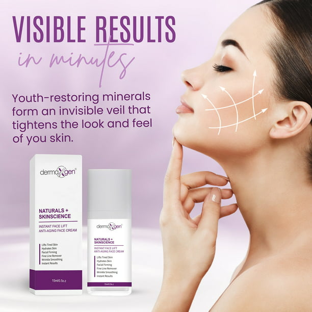 INSTANT FACE LIFT - Lifts Tired Skin, Facial Firming, Fine line Remover & Wrinkle Soothing - Visible Results Instantly - 15 ML