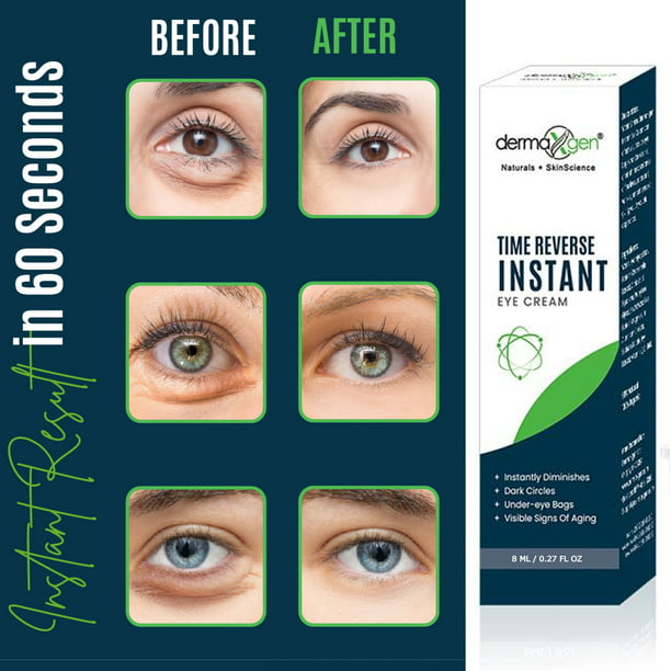 INSTANT EYEBAG REMOVER - TIME REVERSE- Visibly Reduce Under-Eye Bags, Wrinkles, Dark Circles, Fine Lines & Crow's Feet Instantly - 8 ML