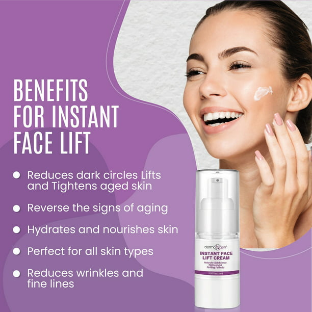Dermaxgen INSTANT FACE LIFT - Anti-Aging, Tightening, Lifting & Firming Cream for Loose Sagging Skin, Puffiness, Fine Lines, Wrinkles & Crow’s Feet (INSTANT RESULTS) - 20 ML