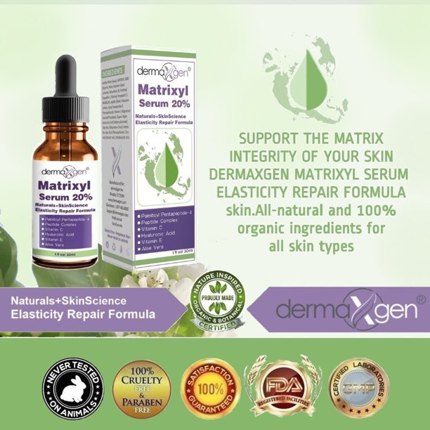 Matrixyl 3000 Acetyl Peptide Hyaluronic Acid Vitamin C Wrinkle Firming Peptide Anti-Aging Serum, 2 Fl. Oz.