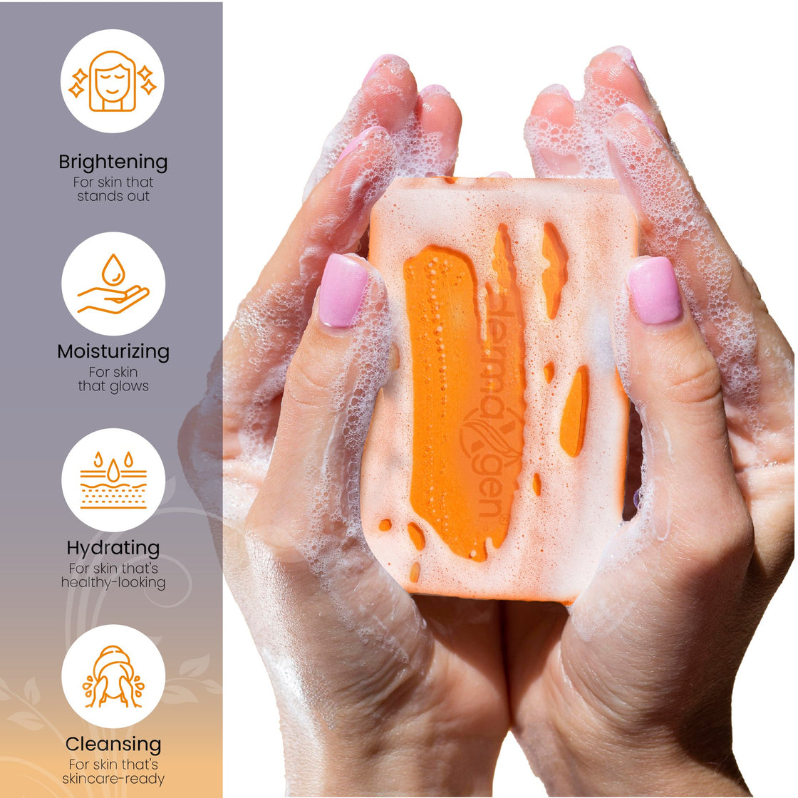 Dermaxgen Kojic Acid Soap with Vitamin C – Organic Kojic Acid Soap for Hyperpigmentation – Natural Soap with Arbutin and Glutathione for Radiant and Glowing Skin – Face and Body Soap Bar - Set 2