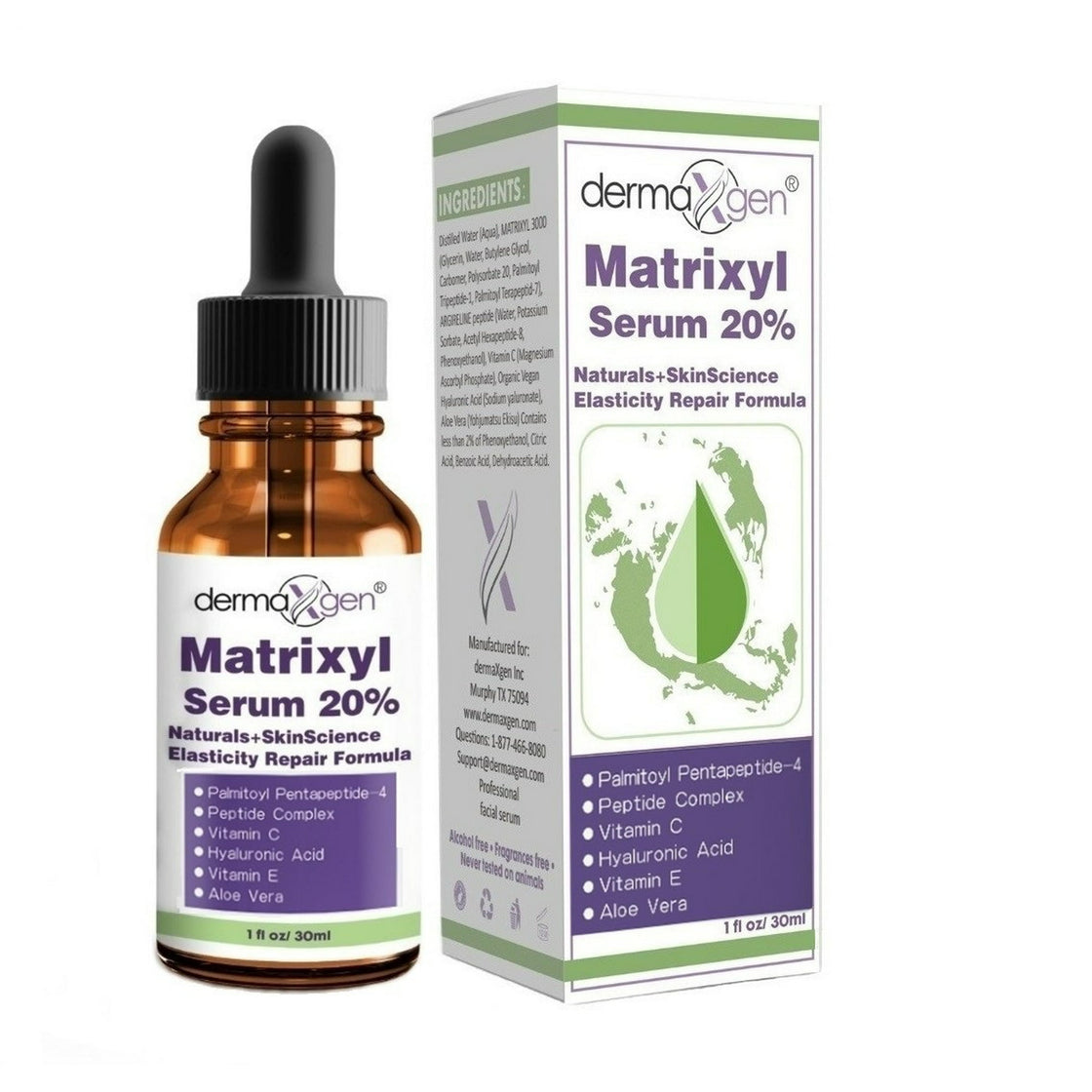 Matrixyl 3000 Acetyl Peptide Hyaluronic Acid Vitamin C Wrinkle Firming Peptide Anti-Aging Serum, 2 Fl. Oz.