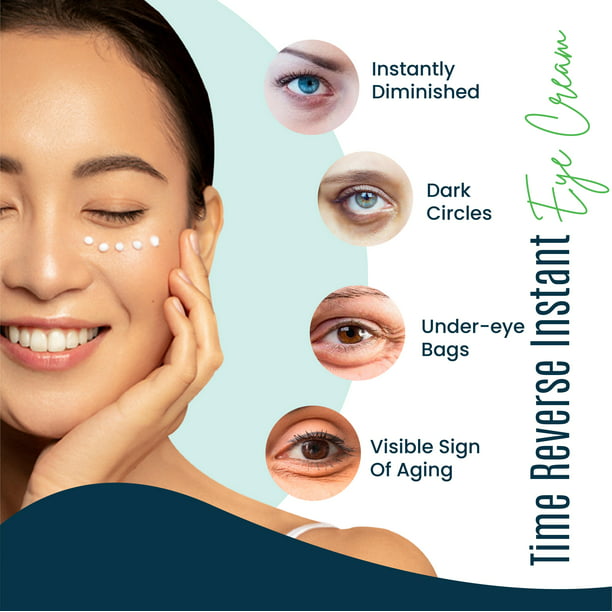 INSTANT EYEBAG REMOVER - TIME REVERSE- Visibly Reduce Under-Eye Bags, Wrinkles, Dark Circles, Fine Lines & Crow's Feet Instantly - 8 ML