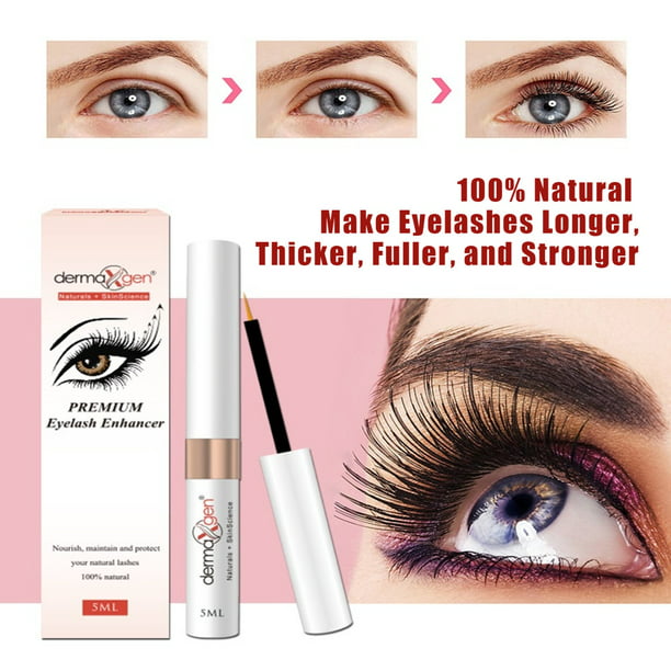 Dermaxgen Premium Eyelash Enhancer- Pure Organic - Enhancement For Longer, Fuller & Thicker Lashes & Eyebrows - 5ML