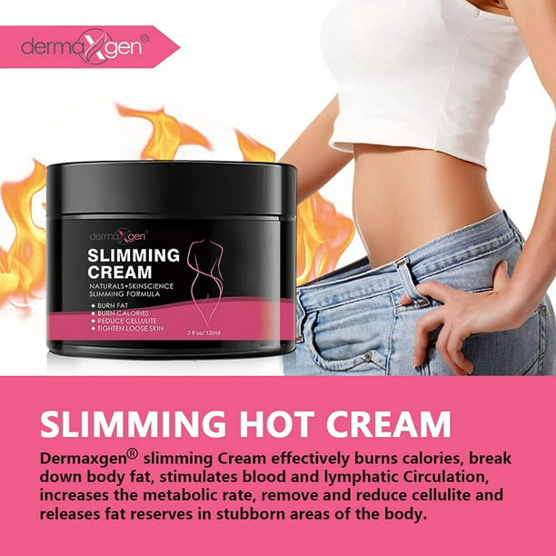 Dermaxgen Slimming Cream For Tummy, Abdomen, Belly and Waist Firming Cream - 100% ORGANIC NATURAL Anti Cellulite Cream - Natural Ingredients
