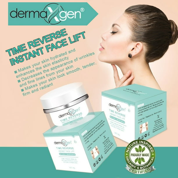 TIME REVERSE INSTANT FACE LIFT + PURE ORGANIC Powerful Triple Combination Cream/Reduce Sun Spots, Facial AGED Wrinkles