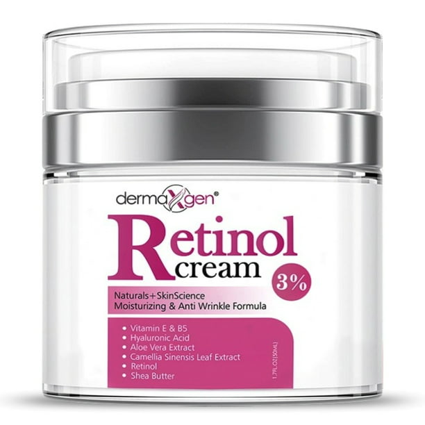 Retinol Moisturizer Cream High Strength for Face and Eye Area Miracle Plus - Retinol, Hyaluronic Acid, Vitamin E, Green Tea - Anti aging Formula Reduces Wrinkles, Fine Lines, Spots-Day and Night